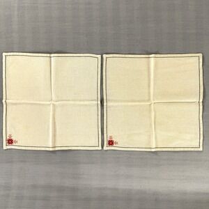Vintage Arab Refugee Handworks Centre Jerusalem Linen Napkins (2) - Miss Halaby